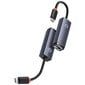 Baseus Lite Series USB Type C adapter - RJ45 LAN socket 1000Mbps black (WKQX000313) cena un informācija | Adapteri un USB centrmezgli | 220.lv