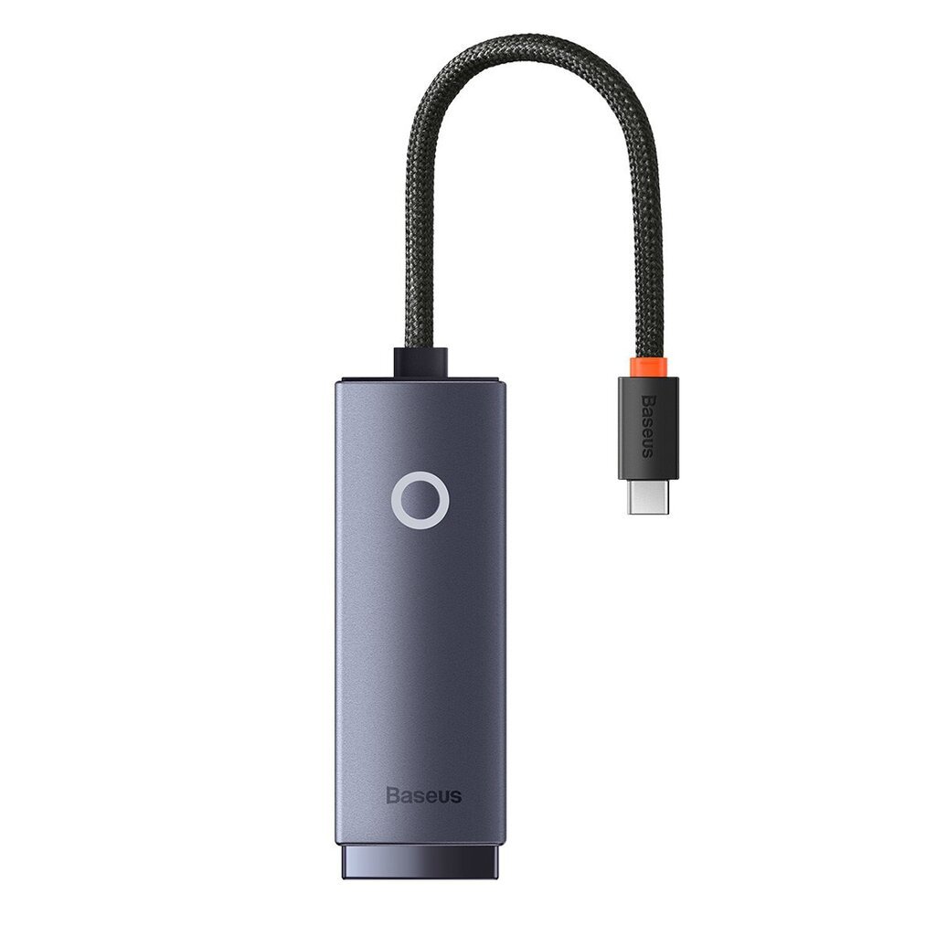 Baseus Lite Series USB Type C adapter - RJ45 LAN socket 1000Mbps black (WKQX000313) цена и информация | Adapteri un USB centrmezgli | 220.lv