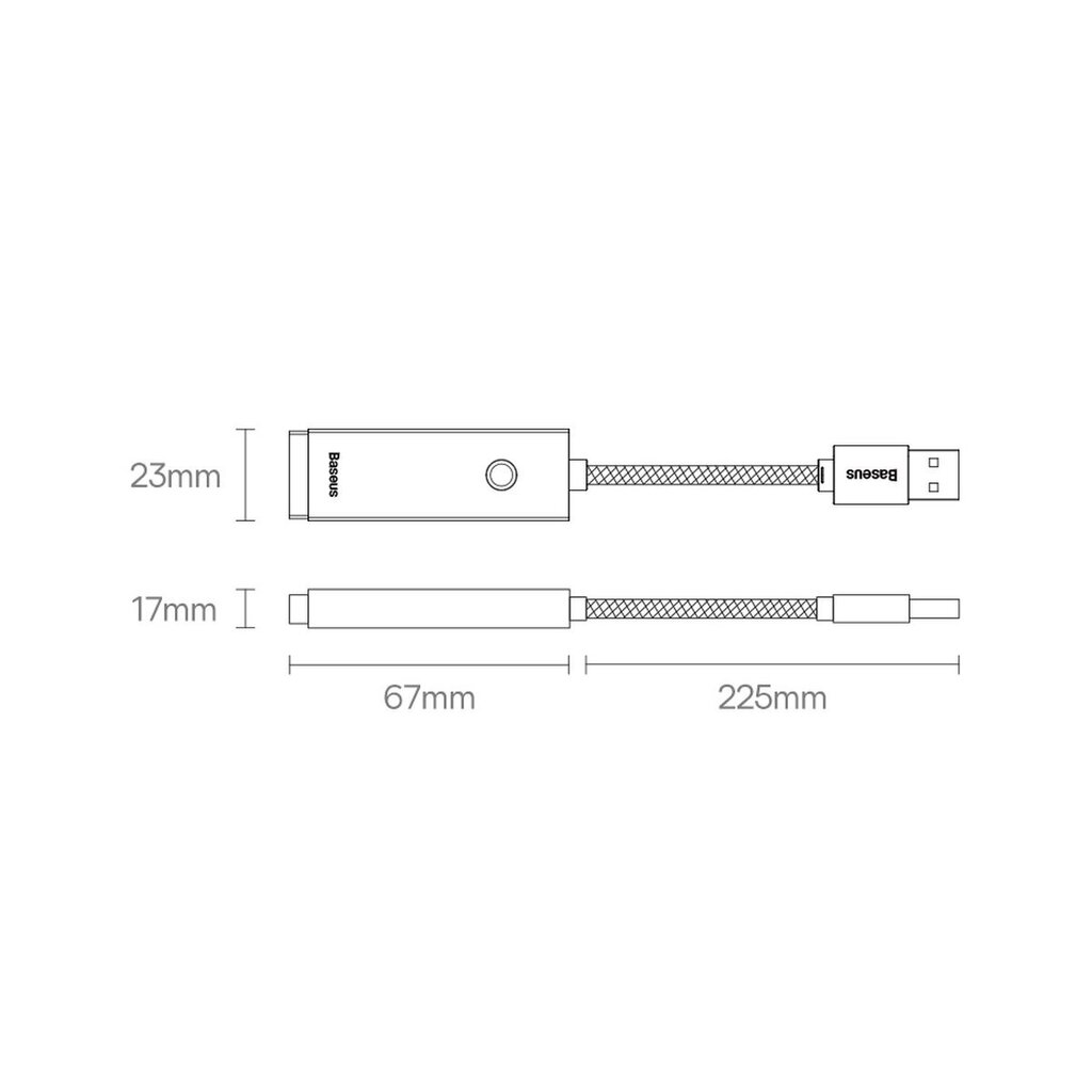 Baseus Lite Series USB Type C adapter - RJ45 LAN socket 1000Mbps black (WKQX000313) cena un informācija | Adapteri un USB centrmezgli | 220.lv