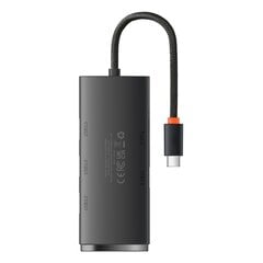 Baseus Lite Series HUB USB Type C adapter - 4x USB 3.0 25cm black (WKQX030301) цена и информация | Адаптеры и USB разветвители | 220.lv