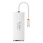 Baseus Lite Series HUB USB Type C adapter - 4x USB 3.0 25cm white (WKQX030302) цена и информация | Adapteri un USB centrmezgli | 220.lv