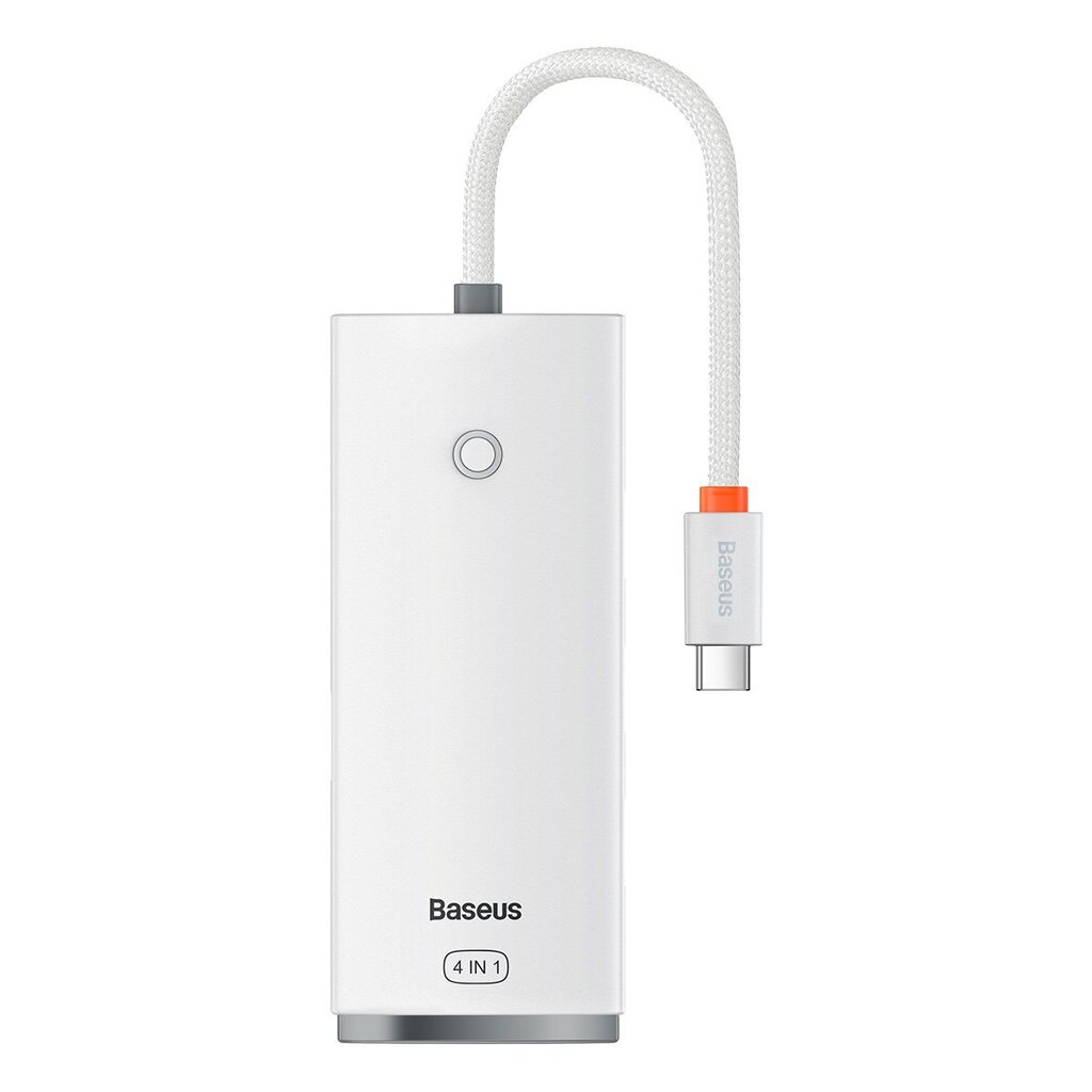 Baseus Lite Series HUB USB Type C adapter - 4x USB 3.0 25cm white (WKQX030302) цена и информация | Adapteri un USB centrmezgli | 220.lv