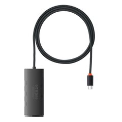 Кабель Baseus Lite Series HUB USB Type C adapter - 4x USB 3.0, 1 м, black (WKQX030401) цена и информация | Адаптеры и USB разветвители | 220.lv