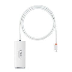 Baseus Lite Series HUB USB Type C adapter - 4x USB 3.0 1m white (WKQX030402) цена и информация | Адаптеры и USB разветвители | 220.lv