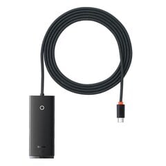 Baseus Lite Series HUB USB Type C adapter - 4x USB 3.0 2m black (WKQX030501) cena un informācija | Adapteri un USB centrmezgli | 220.lv