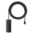 Кабель Baseus Lite Series HUB USB Type C adapter - 4x USB 3.0, 2 м, black (WKQX030501)