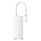 Baseus Lite Series adapter HUB USB Type C - HDMI / 4x USB 3.0 20cm white (WKQX040002) цена и информация | Adapteri un USB centrmezgli | 220.lv