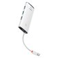 Baseus Lite Series adapter HUB USB Type C - HDMI / 4x USB 3.0 20cm white (WKQX040002) цена и информация | Adapteri un USB centrmezgli | 220.lv