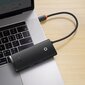 Baseus Lite Series multifunctional HUB USB Type C - 2 x USB 3.0 / USB Type C PD / HDMI 1,4 / SD / TF black (WKQX050101) цена и информация | Adapteri un USB centrmezgli | 220.lv