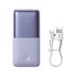 Baseus Bipow Pro powerbank 10000mAh 20W + 3A USB cable 0.3m purple (PPBD040105) cena un informācija | Lādētāji-akumulatori (Power bank) | 220.lv