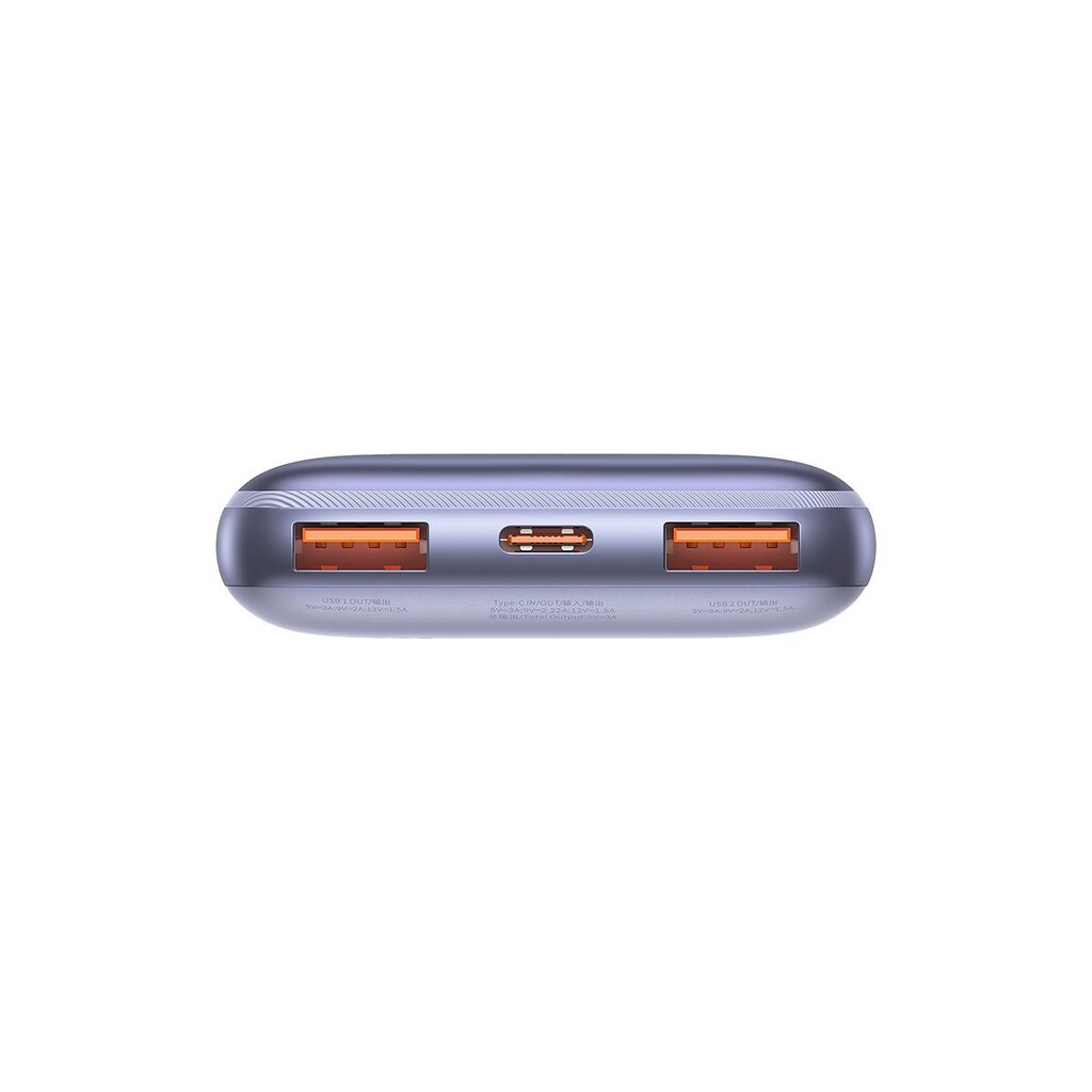 Baseus Bipow Pro powerbank 10000mAh 20W + 3A USB cable 0.3m purple (PPBD040105) cena un informācija | Lādētāji-akumulatori (Power bank) | 220.lv