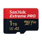 SANDISK EXTREME PRO microSDXC 1TB 200/140 MB/s UHS-I U3 memory card (SDSQXCD-1T00-GN6MA) цена и информация | Atmiņas kartes fotokamerām | 220.lv