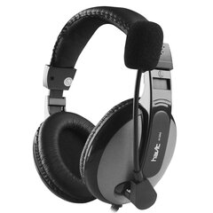 Наушники с микрофоном HAVIT wired headphones H139d on-ear with microphone steel-grey цена и информация | Наушники с микрофоном Asus H1 Wireless Чёрный | 220.lv