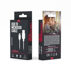 Maxlife cable USB - microUSB 2,0 m 2A white цена и информация | Кабели для телефонов | 220.lv