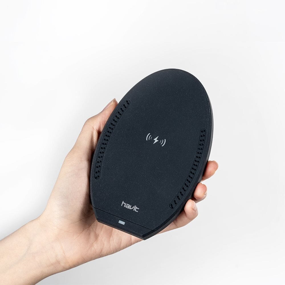 HAVIT wireless charger W3005 2w1 10W black cena un informācija | Lādētāji un adapteri | 220.lv