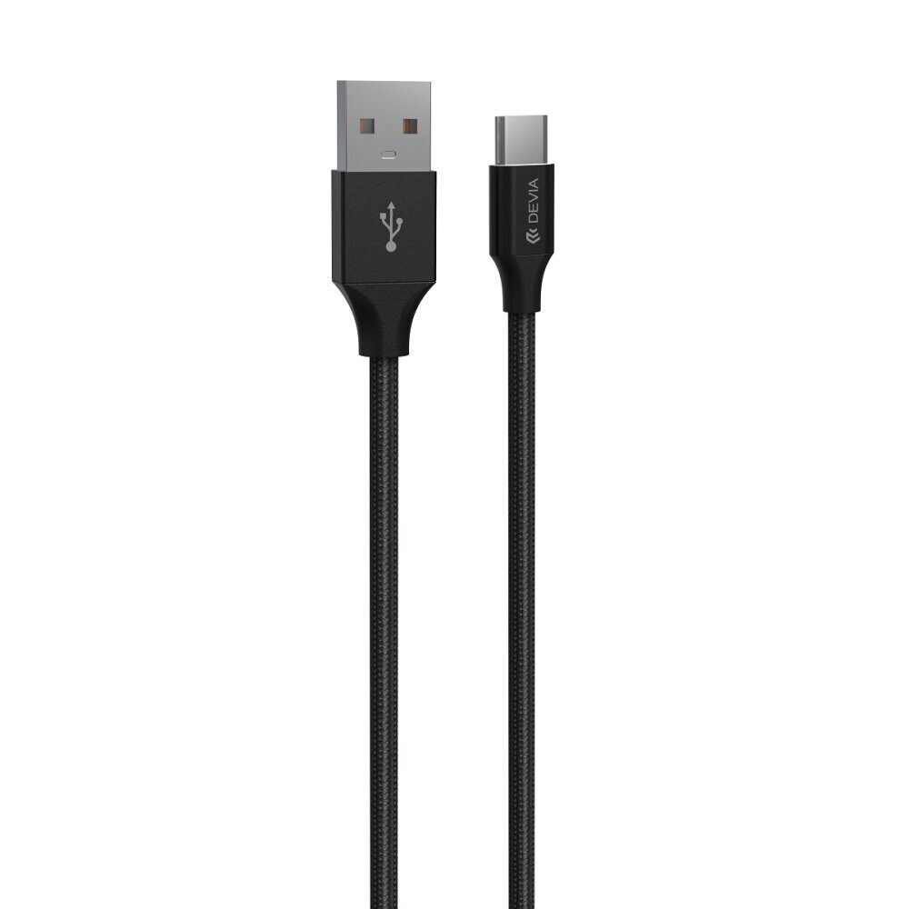 Devia cable Gracious USB - USB-C 2,0 m 2,1A black cena un informācija | Savienotājkabeļi | 220.lv