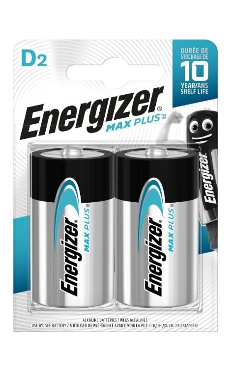 ENERGIZER MAX PLUS D 1300 LR20 1.5V B2 Alkaline baterijas 2gb cena un informācija | Baterijas | 220.lv