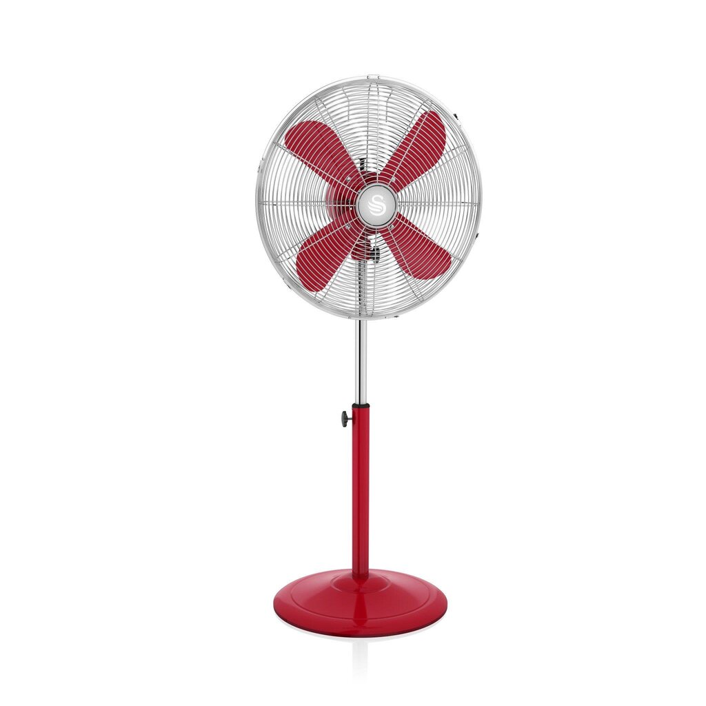 Fan standing Swan RETRO SFA12610RN (red color) cena un informācija | Ventilatori | 220.lv