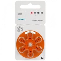 SIEMENS HEARING 13 (A13) BLISTERA IEPAKOJUMĀ 6GB. cena un informācija | Baterijas | 220.lv