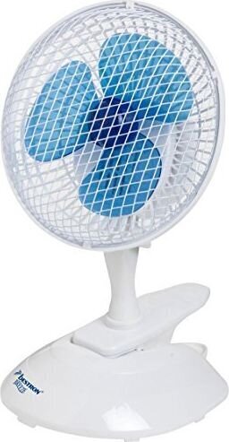 Bestron galda ventilators ar klipsi, 19 cm, 15 W, balts, ACF15 cena un informācija | Ventilatori | 220.lv