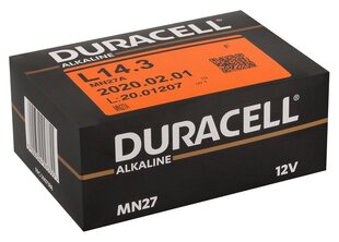 Battery duracell 27a 10x1 цена и информация | Батарейки | 220.lv