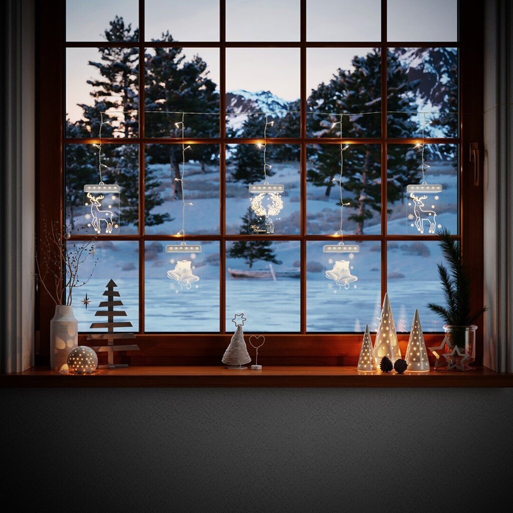 Lampiņu virtene Reindeers Mess, 1.5 m cena un informācija | Ziemassvētku dekorācijas | 220.lv
