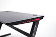Spēļu galds MC Akcent MC Racing Basic 5, melns ar LED apgaismojumu cena un informācija | Datorgaldi, rakstāmgaldi, biroja galdi | 220.lv