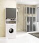 Skapītis virs veļas mašīnas NORE Fin, balts/pelēks cena un informācija | Vannas istabas skapīši | 220.lv