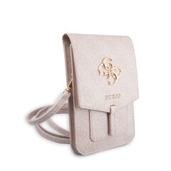 Guess PU 4G Metal Logo Phone Bag Pink cena un informācija | Telefonu vāciņi, maciņi | 220.lv