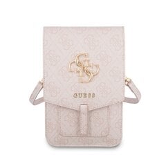 Guess PU 4G Metal Logo Phone Bag Pink cena un informācija | Telefonu vāciņi, maciņi | 220.lv