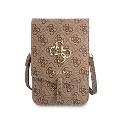 Guess PU 4G Metal Logo Phone Bag Brown cena un informācija | Telefonu vāciņi, maciņi | 220.lv