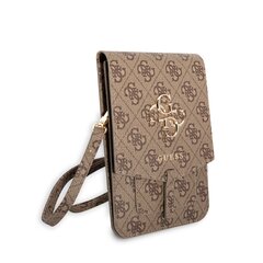 Guess PU 4G Metal Logo Phone Bag Brown cena un informācija | Telefonu vāciņi, maciņi | 220.lv