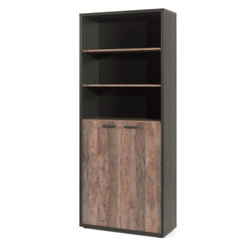Шкаф Aatrium Pronto 4, черный/коричневый цена и информация | Шкафчики в гостиную | 220.lv