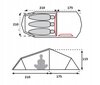 Telts Fjord Nansen Korsyka III Compact, zaļa цена и информация | Teltis | 220.lv