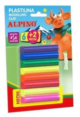 Plastilīns Alpino, 8 krāsas цена и информация | Принадлежности для рисования, лепки | 220.lv