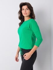 Женская блузка из хлопка, темно-зеленая  цена и информация | Женские блузки, рубашки | 220.lv