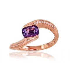 Золотое кольцо с бриллиантами "Комета VIII" из красного золота 585 пробы 4752263014121 цена и информация | Кольца | 220.lv