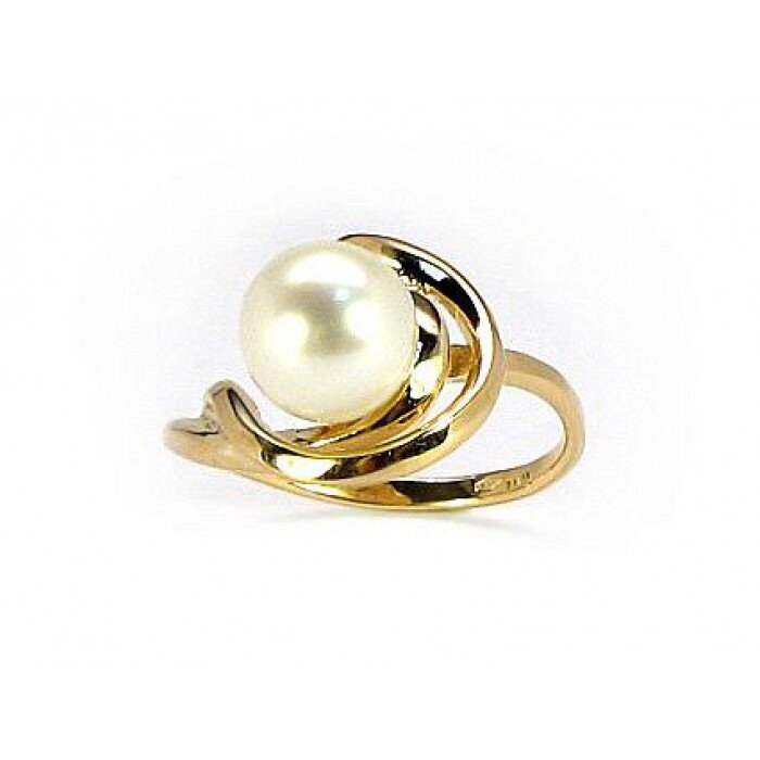 Zelta gredzens ar pērlēm "Galoss XVII" no 585 proves dzeltenā zelta 4752263017382 цена и информация | Gredzeni | 220.lv