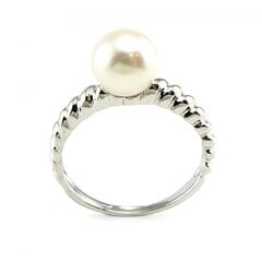 Zelta gredzens ar pērlēm "Dvēseles Spogulis X" no 585 proves baltā zelta 4752263017528 cena un informācija | Gredzeni | 220.lv