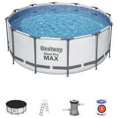 Каркасный расширяющийся бассейн Bestway с каркасом Steel Pro, 366x122 см, 10250 л 5w1 цена и информация | Бассейны | 220.lv