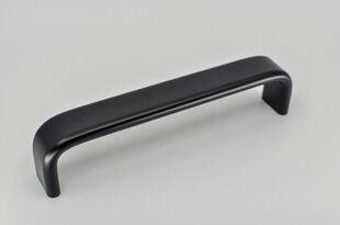 Ручка, металл алюминий, черный матовый Matthew, 128 мм цена и информация | Ручки для мебели | 220.lv