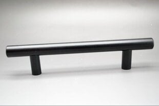 Metāla rokturis "Semplice", melns, 128 mm cena un informācija | Mēbeļu rokturi  | 220.lv