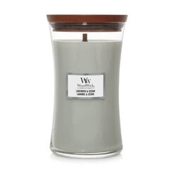 WoodWick Lavender & Cedar Váza ( levandule a cedr ) 275.0g цена и информация | Подсвечники, свечи | 220.lv