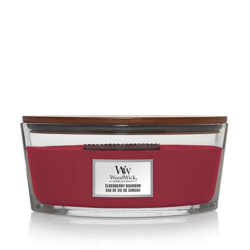 WoodWick aromātiska svece Elderberry Bourbon, 453,6 g цена и информация | Sveces un svečturi | 220.lv