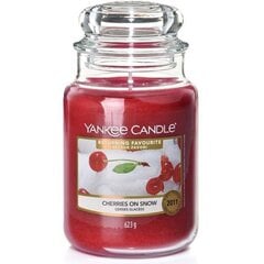 Yankee Candle Cherries On Snow Candle (ķirši sniegā) - Aromātiskā svece 623.0 g cena un informācija | Sveces un svečturi | 220.lv