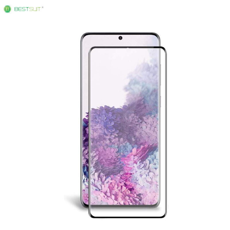 Bestsuit Nano 5D Pilna pārklājuma Flexi Aizsargstikls priekš Samsung Galaxy S20 Ultra (G988) Melns cena un informācija | Ekrāna aizsargstikli | 220.lv