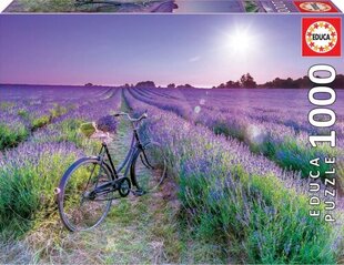 Educa - Пазл 1000 Bike In A Lavendar Field цена и информация | Пазлы | 220.lv