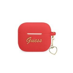 Чехол Guess для Airpods 3 GUA3LSCHSR красный силиконовый брелок в форме сердца цена и информация | Guess Компьютерная техника | 220.lv