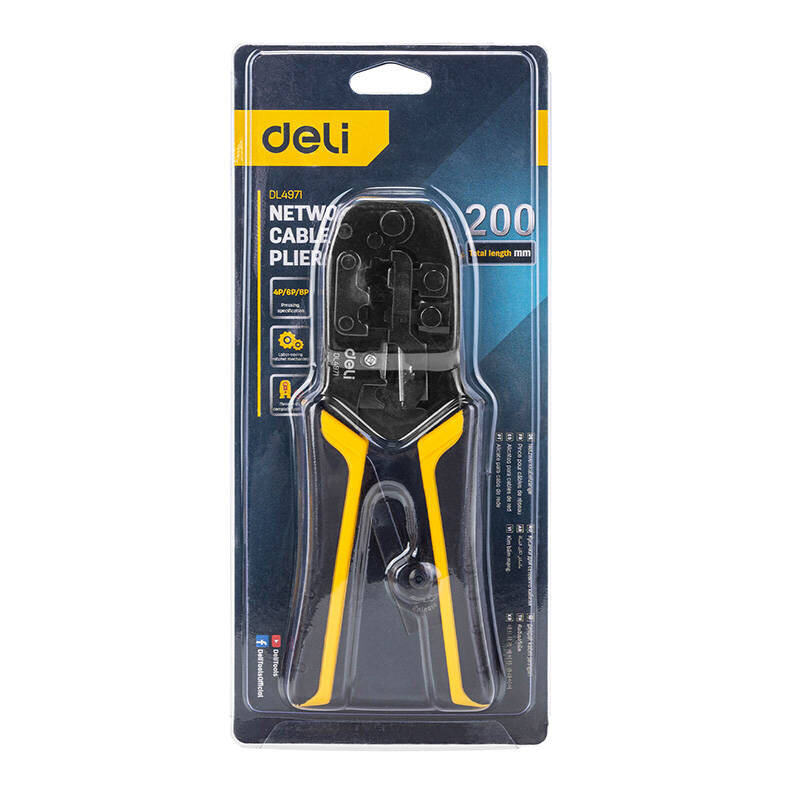 Deli Tools EDL4971 Ethernet Connector Crimping Pliers, 4/6/8P, RJ45/RJ14/RJ12/RJ9 цена и информация | Rokas instrumenti | 220.lv