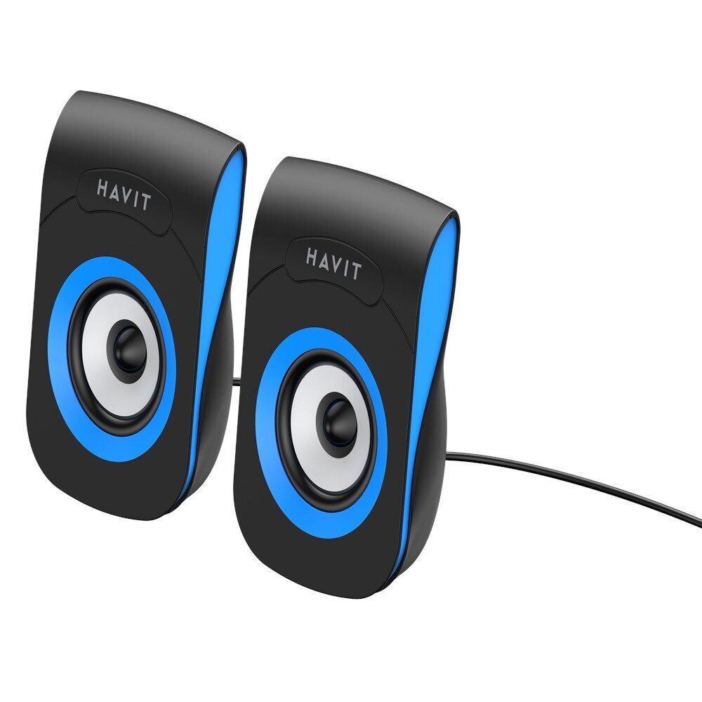 HAVIT computer speakers 2.0 HV-SK599 black-blue cena un informācija | Skaļruņi | 220.lv